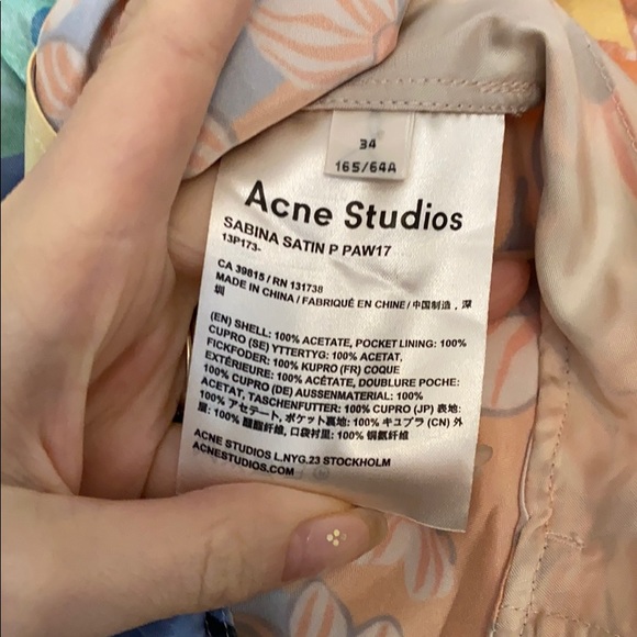Acne Studios - floral satin skirt - Picture 5 of 5